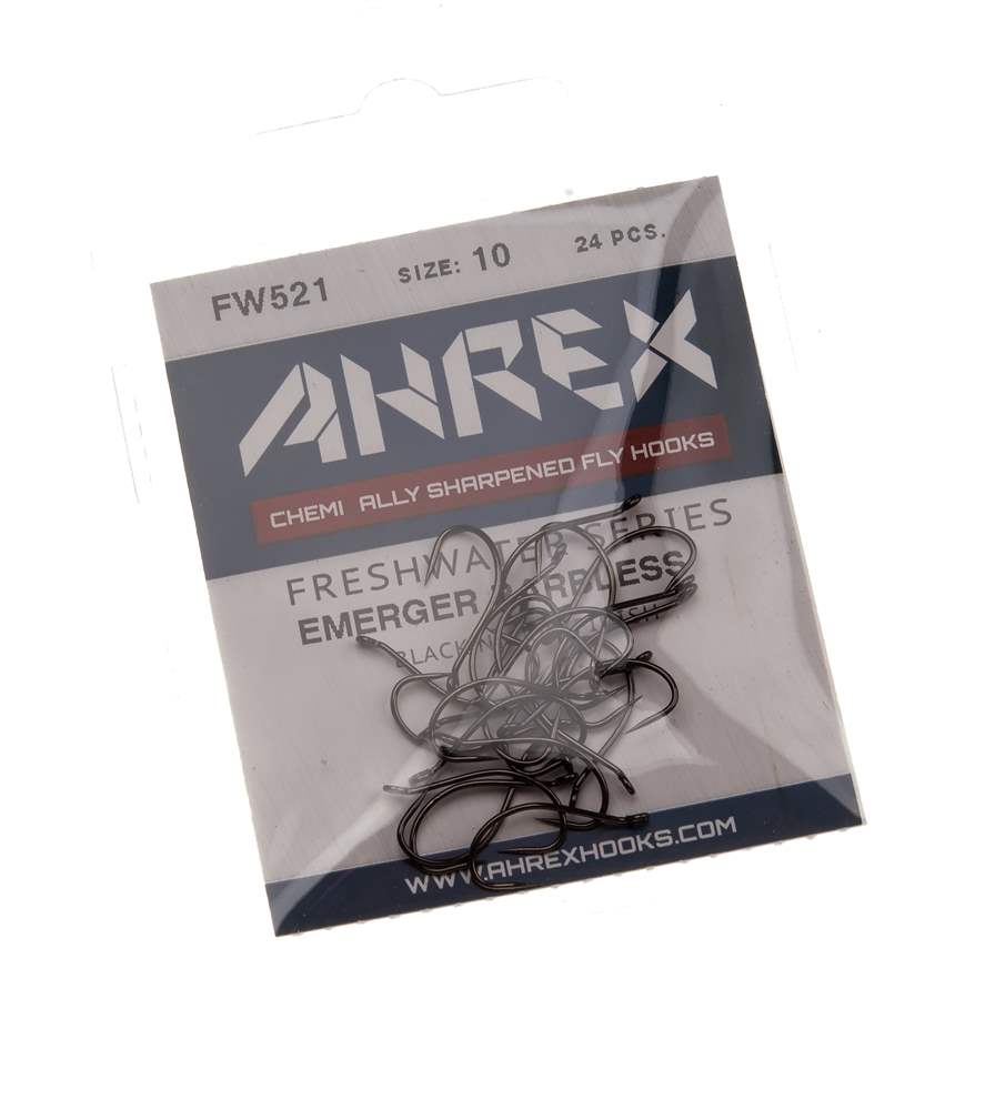Ahrex Fw521 Emerger Hook Barbless #10 Trout Fly Tying Hooks